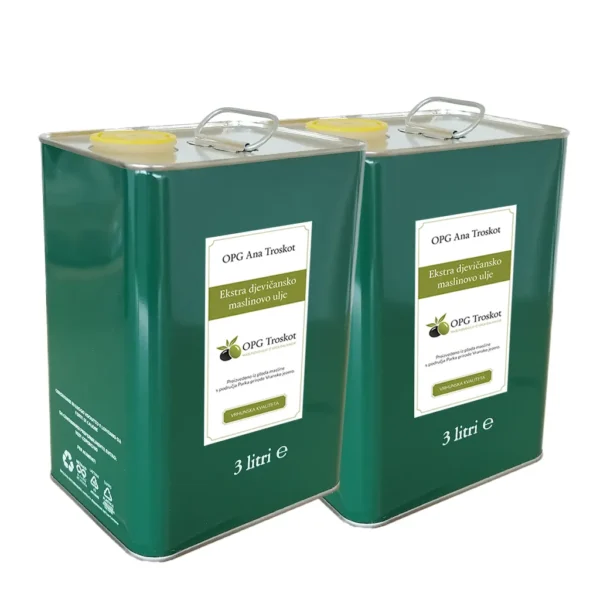 OPG Troskot maslinovo ulje - 2 × 3,0 litare metal